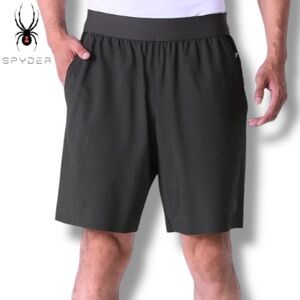 Spyder Active Men’s Black ProWeb Technical Shorts Training Gym Workout | Size S